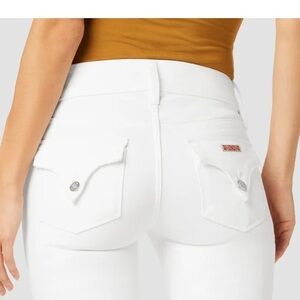 Hudson Crop Beth Baby Boot White Jeans Size 30